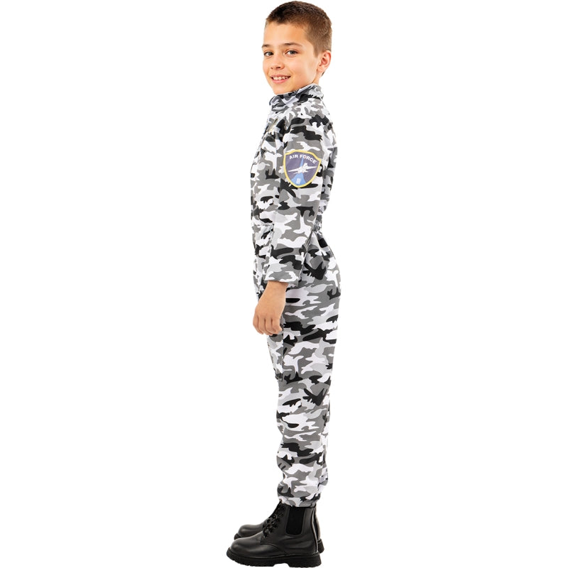 Disfraz de Piloto Caza Camuflaje para niño Perfil