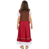 Disfraz de Tabernera Medieval clásica para niña Espalda