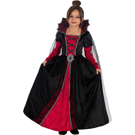 Disfraz de Vampiresa Gótica Lujo para niña