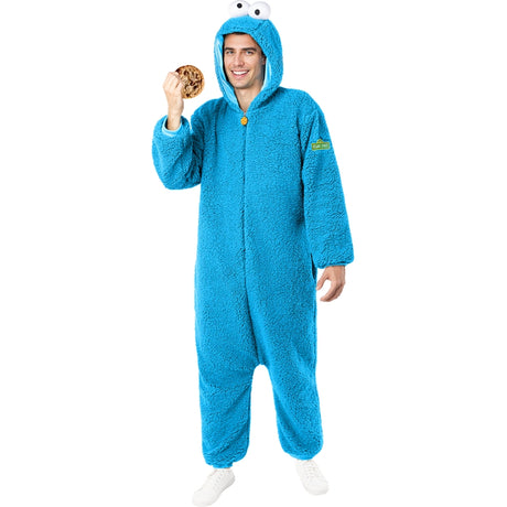 Disfraz de Monstruo de las Galletas de Barrio Sésamo adulto unisex
