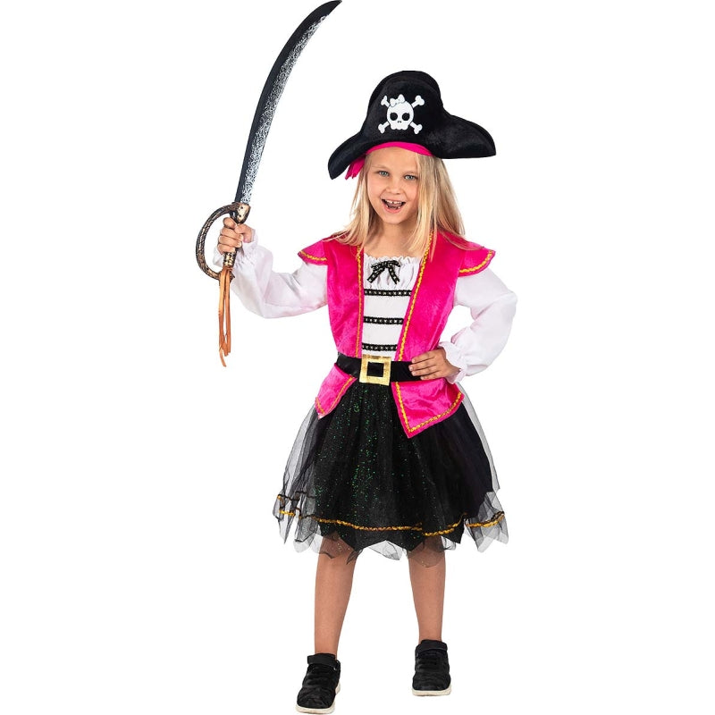 Disfraz de Pirata Rosa con Tul para niña Bis