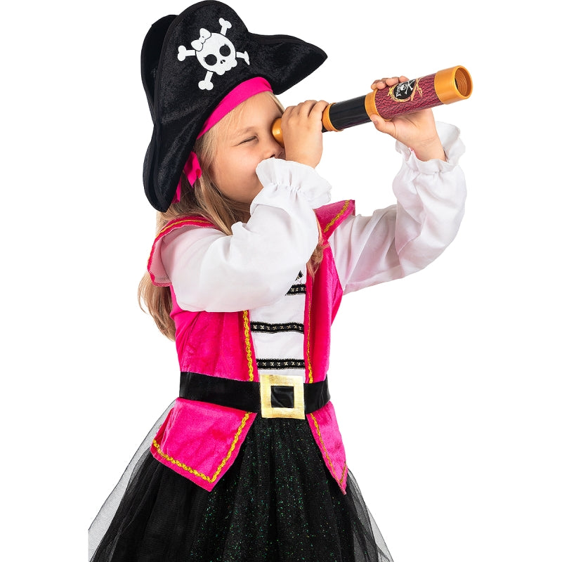 Disfraz de Pirata Rosa con Tul para niña Detalle