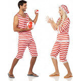 Pareja Bañistas Rojos
