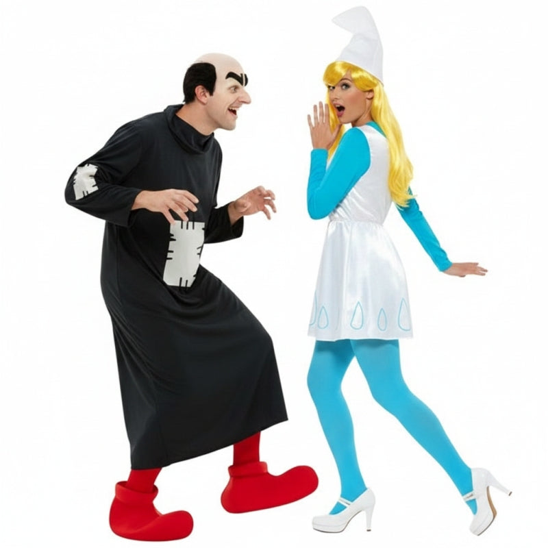 Pareja de Gargamel y Pitufina