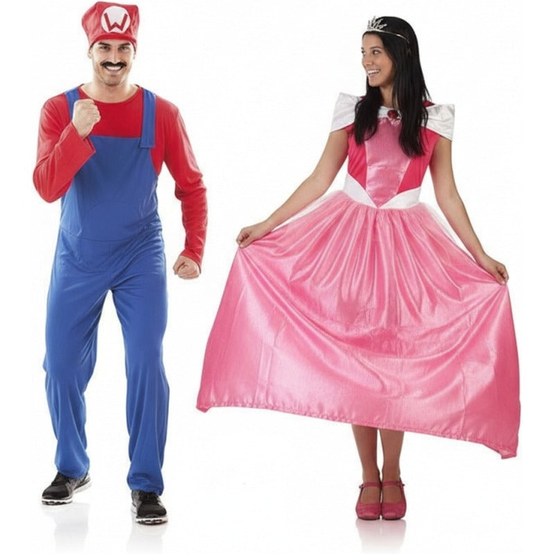 Pareja Mario Bros y la Princesa