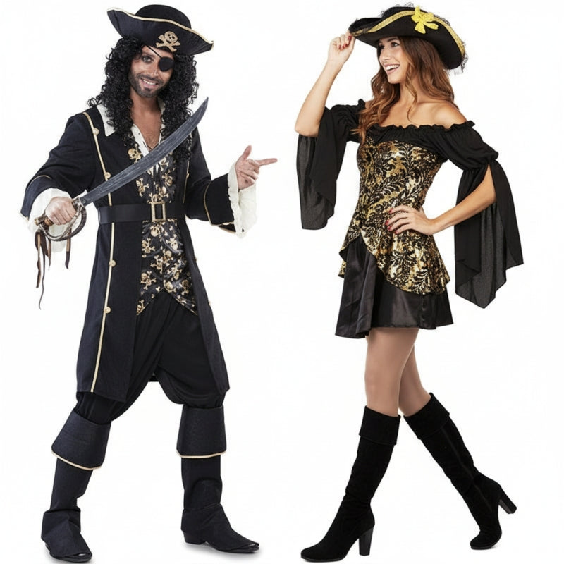 Pareja Piratas Noche