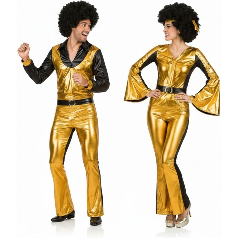 Pareja Discotequeros Dorados