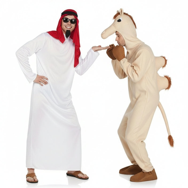 Pareja Jeque Árabe y Camello