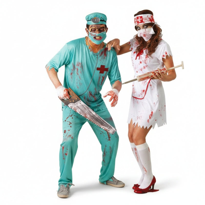Pareja Cirujano y Enfermera Zombies