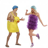 Pareja de Patito y Esponja de baño