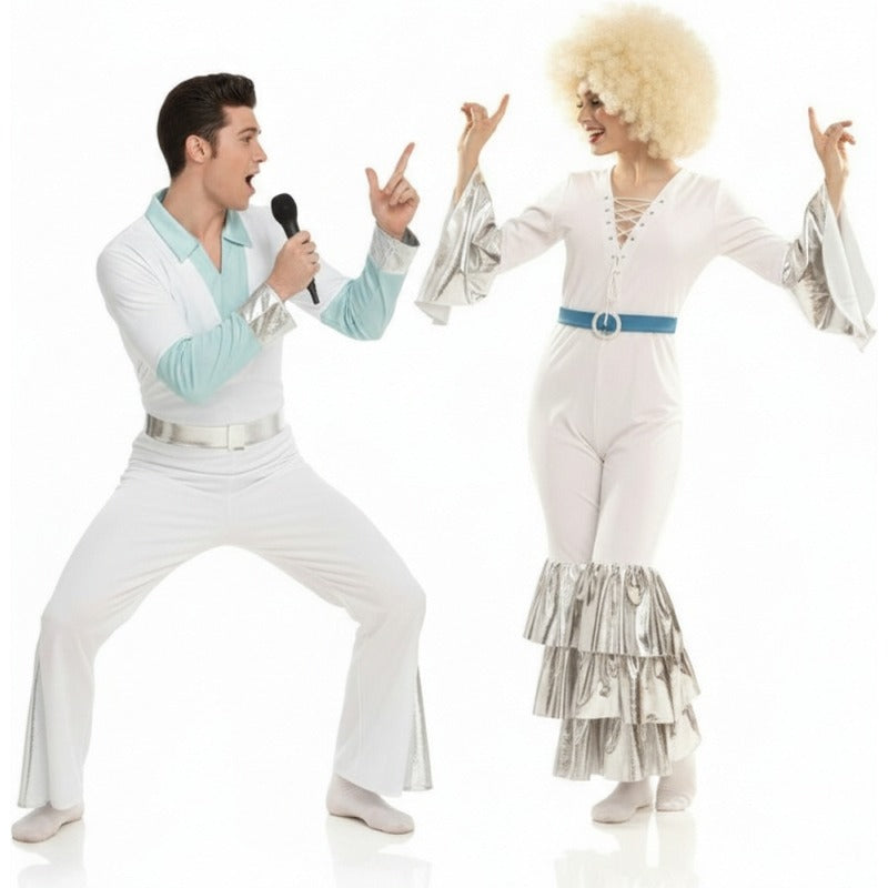 Pareja Disco Dancing