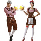 Pareja de Tiroleses Oktoberfest Marrones