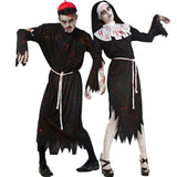 Pareja de Cura y Monja Zombies