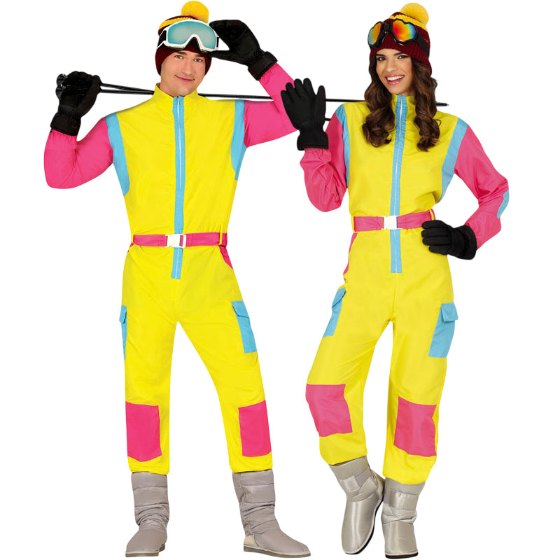 Esquiadores Retro color Amarillo para disfrazarte en pareja