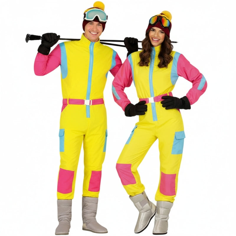 Esquiadores Retro color Amarillo para disfrazarte en pareja Bis