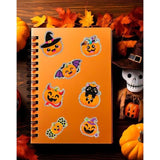 Pegatinas Holográficas Calabazas Halloween Detalle