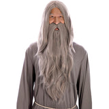 Peluca Mago gris con barba larga