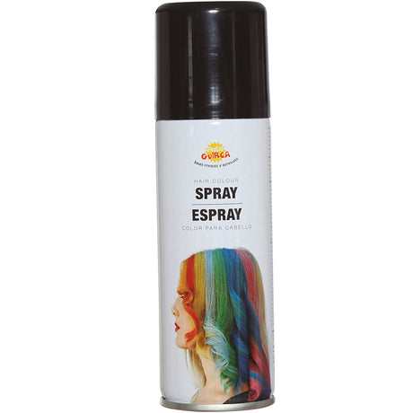 Spray de pelo color negro