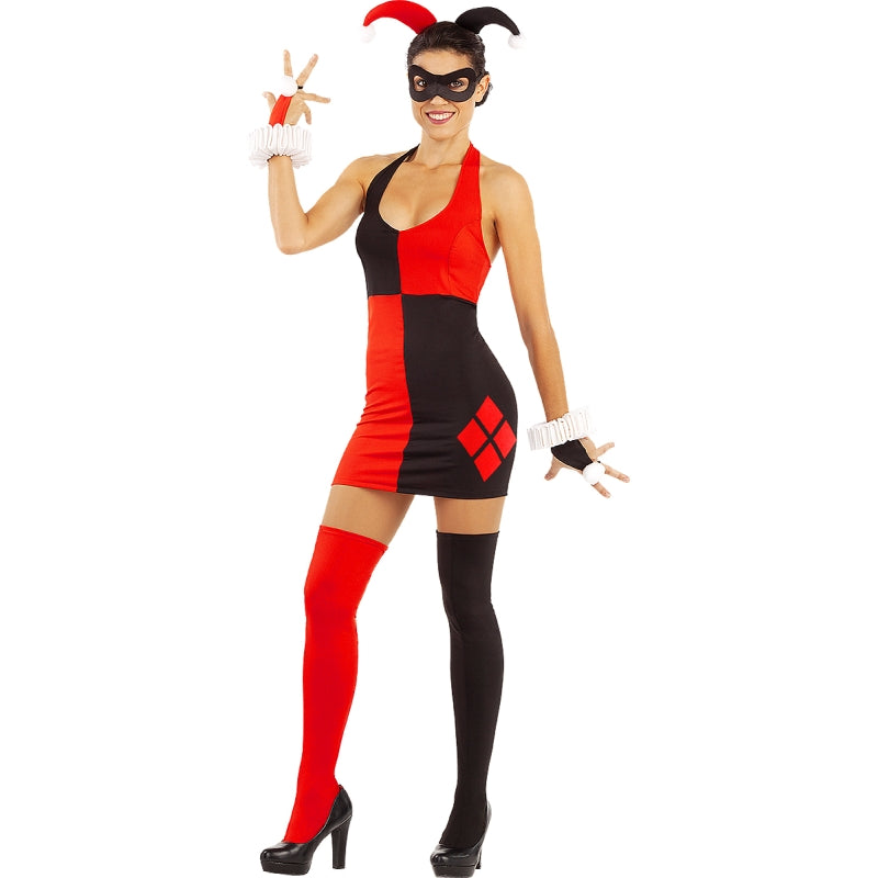 Disfraz de Harley Quinn con vestido para mujer