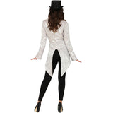 Chaqueta Frac de Lentejuelas plateadas para Mujer Espalda