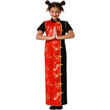 Disfraz para niña de China negro y rojo