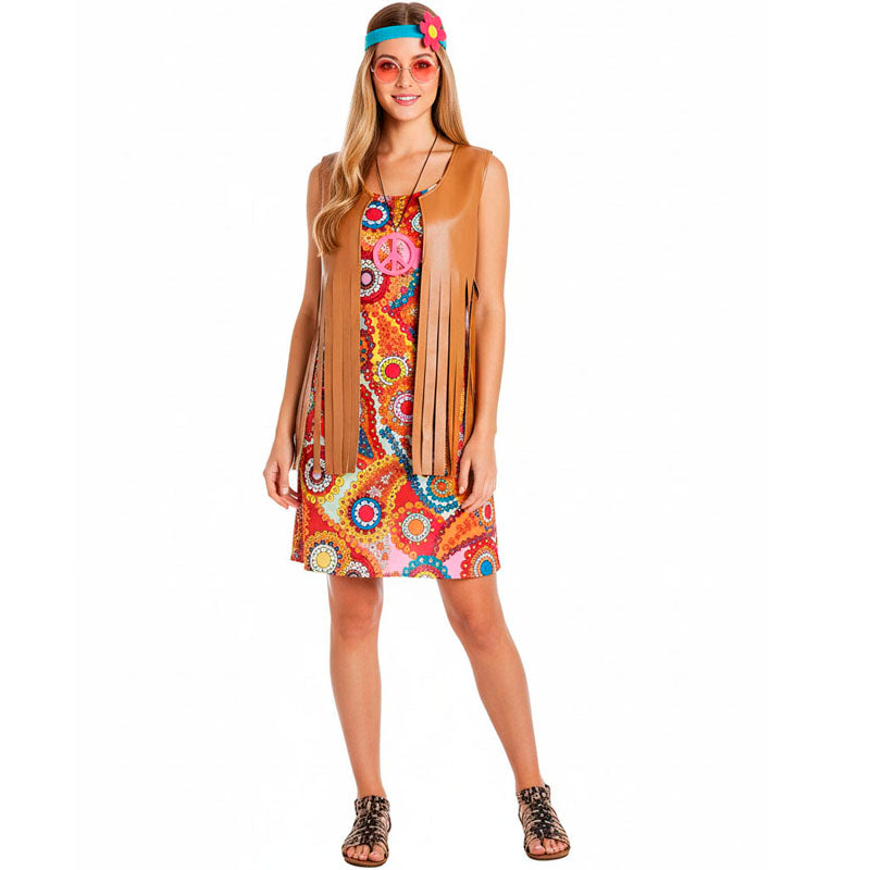 Disfraz de Hippie Happy para mujer Bis