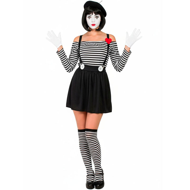 Disfraz de Mimo Clown para mujer Bis