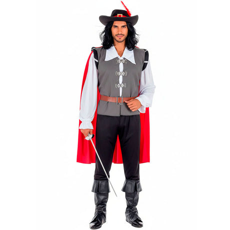 Disfraz de Mosquetero con capa para hombre Bis