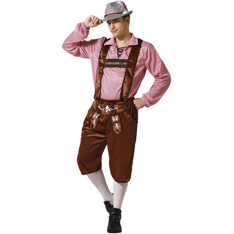 Disfraz de Tirolés Oktoberfest marrón para hombre