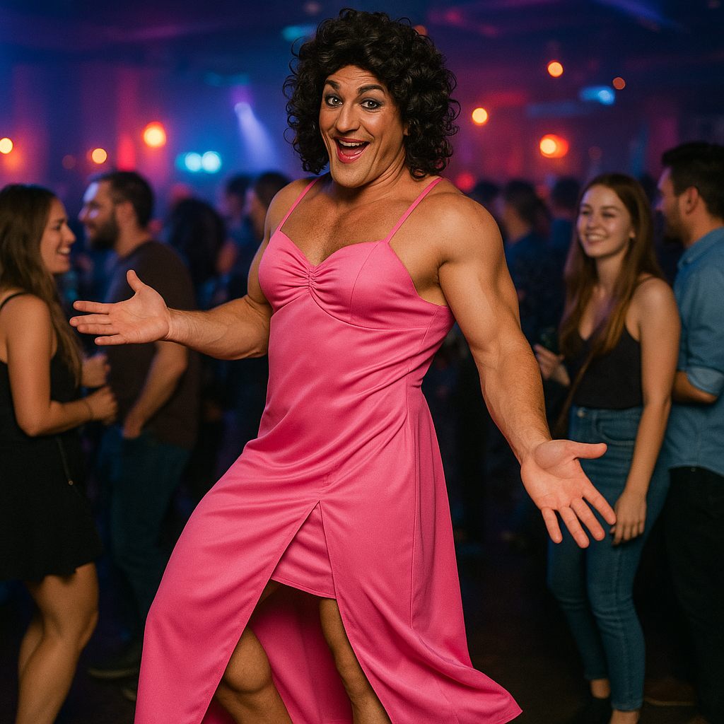 Kostým růžové Drag Queen pro muže