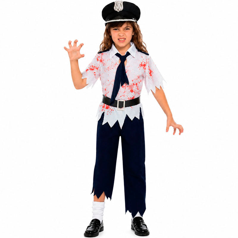 Disfraz de Policía Niño Zombie Bis