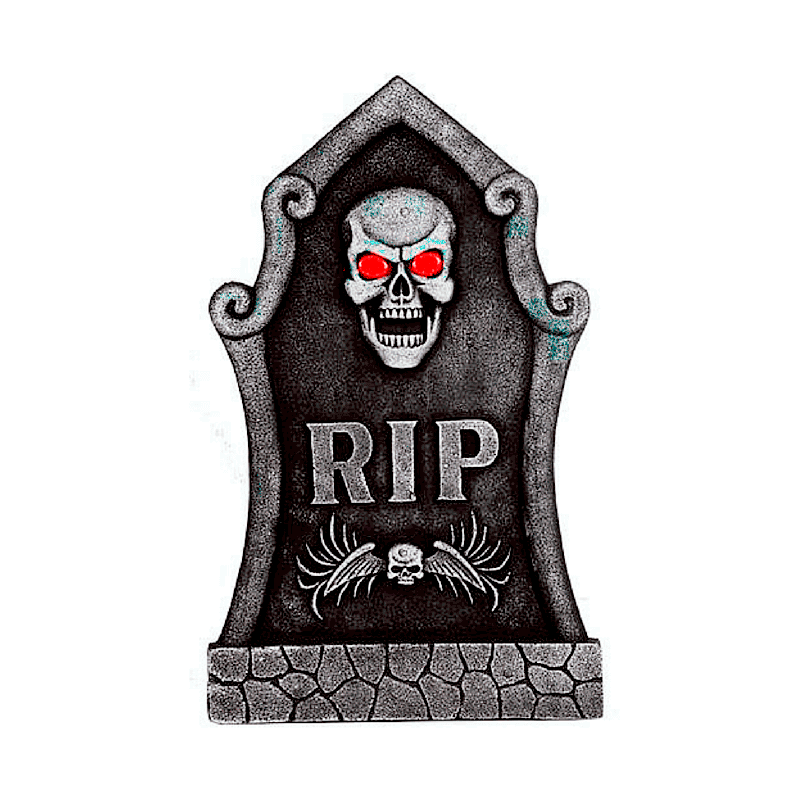 Lápida Calavera con Luz
