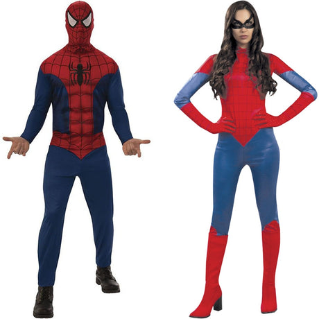 Pareja Superhéroes Araña adulto