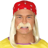 Peluca con Bigote Hulk Hogan